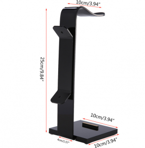 Black Acrylic Headphone Display Stand
