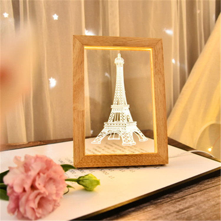 Acrylic Sheet with Wooden LED Photo Frame1