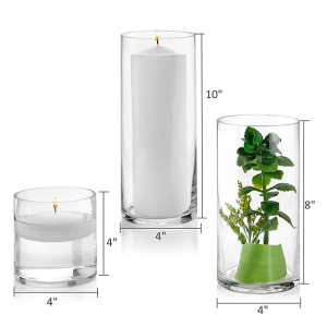 Home Decoration Square Glass Vase