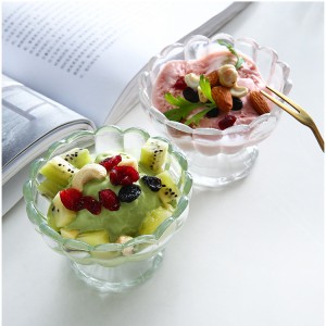 Creative Flower Model Ice-cream Lead-free Glass Material Cup