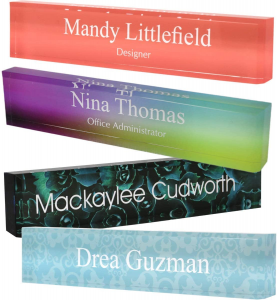 Customized colorful perspex name block acrylic