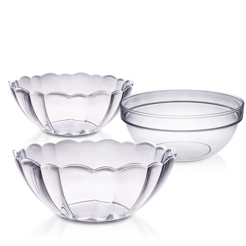 Manufacturer for Acrylic Earing Display - Transparent Clear Acrylic Salad Serving Bowls – Zhanyu