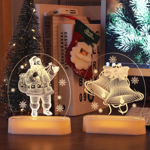 Warm Light Christmas Acrylic 3D Lamp