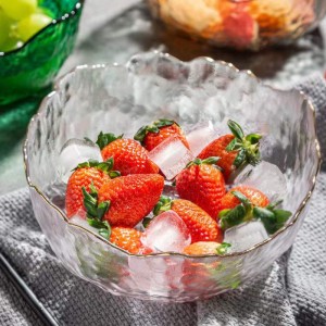 Food Grade Irregular Shape Glass Salad Fruit Bowls