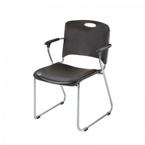 Best Price for Design Fashion Simple Metal Chair - Plastic Armrest Chairs with Cushion for Conference/Meeting Room Chair Black office chair XRB-007-A – Zifeng