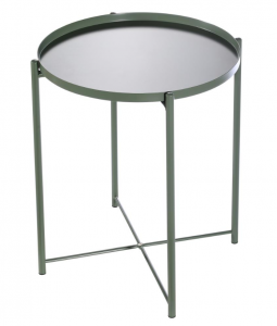 Modern Design Furniture Living Room Coffee Table With Round Tray powder coated metal legs