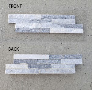 Cloud Grey Quartz Slate Castle Panels Natural Culture Stone Wall Cladding