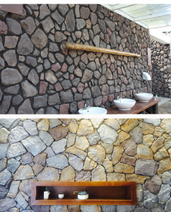 Handmade loose flat slate field stones natural looking decoration rocks culture stone lightweight cement 3D stone brick wall