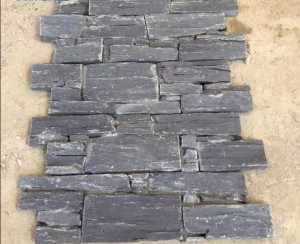 Natural Black Slate Stone Exterior Wall Tile Veneer