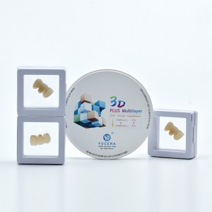 57% Translucency 3D Plus Multilayer Dental Zirconia Block False Dental Zirconia Discs