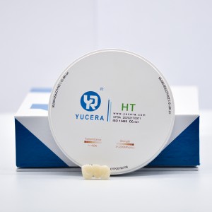 Productos dentales Bloque de circonio HT para uso en laboratorio dental para puentes Sistema abierto CAD CAM de alta calidad