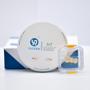 Bloc blanc de zircone HT de laboratoire dentaire, pour ponts/couronne, 16 couleurs et 3 décolorants, bloc de zircone de haute qualité