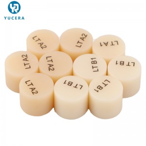 YUCERA Dental CAD CAM Materials 10 Pieces /HT LT Disilicato Press Ingots Lithium Disilicate in Tablet Block