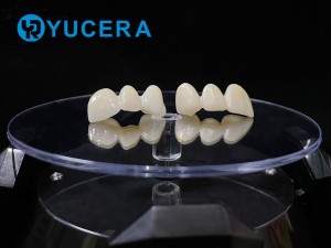 Blokki taċ-ċeramika dentali Yucera 3D flimkien ma 'blokk taż-żirkonja b'ħafna saffi għal magna tat-tħin cadcam