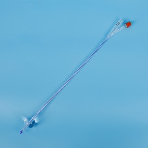 Kateteri Foley urinar i gjithë silikoni 2 mënyra për përdorim të vetëm me balonë standarde uretrale suprapubike