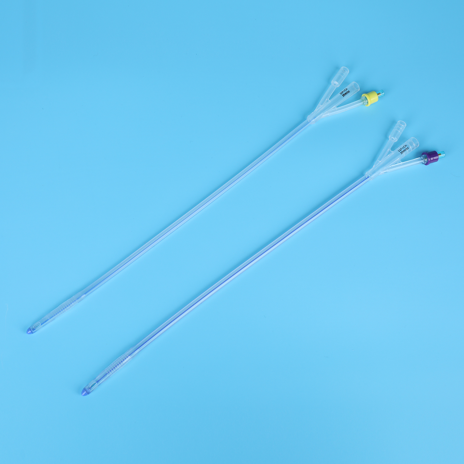 Three Way Silicone Urinary Indwelling Foley Catheter Urethral Use Balloon