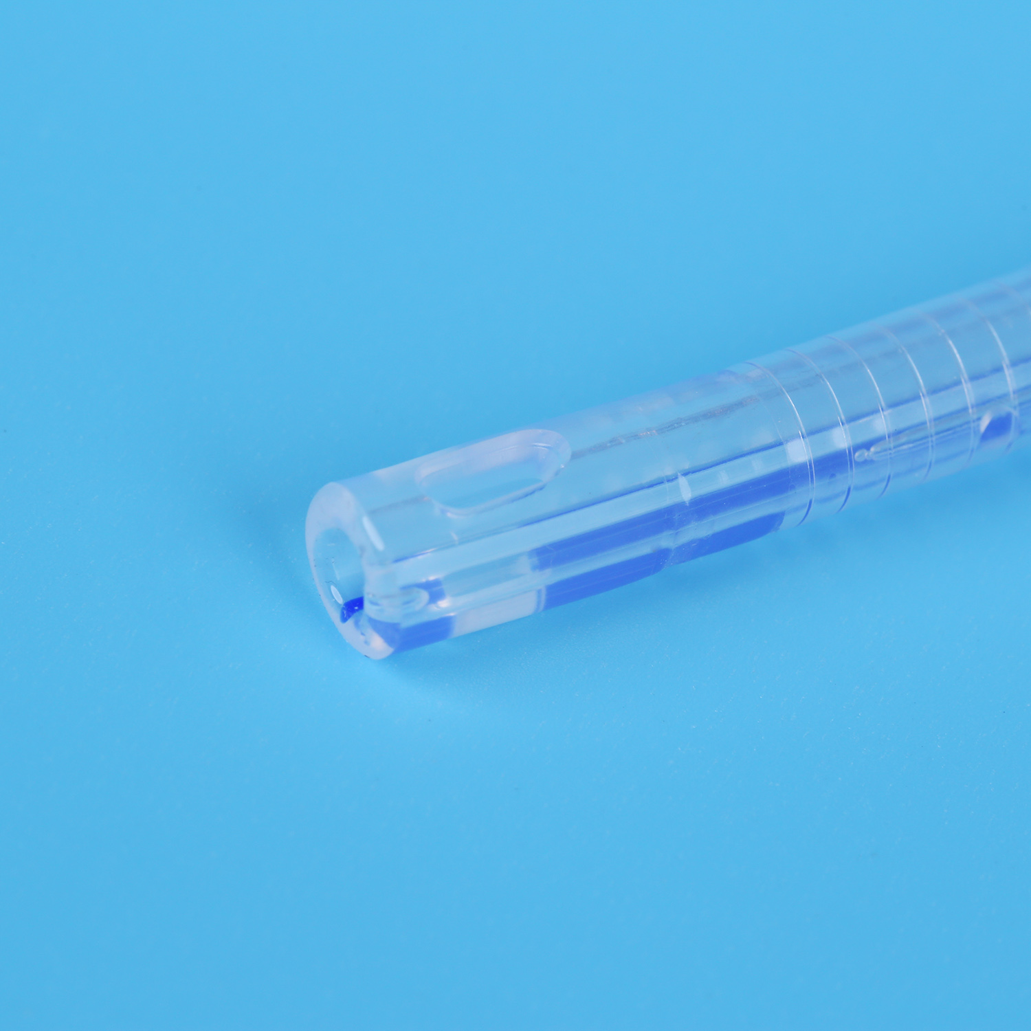 Catéter urinario de silicona con balón plano integrado con tecnología de balón integral Unibal Uso suprapúbico con punta abierta de 2 vías transparente