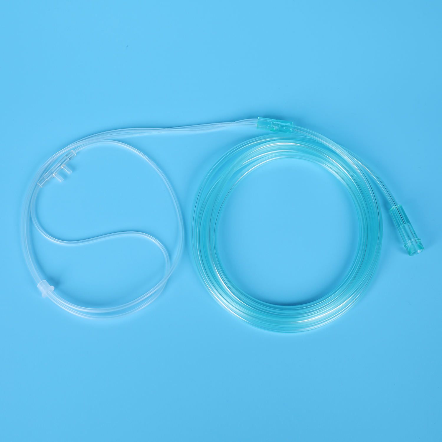 Kertakäyttöinen happinenäkanyyli PVC läpinäkyvä putki Lääkintätarvike Lääketieteellinen materiaali Pehmeä kärki happihoitolaite happiputki kanyyli