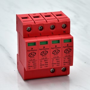 1P 2P 3P 4P DC SPD Lighting Arrester Surge Protector Device 18 Shield Structure solar PV photovoltaic system