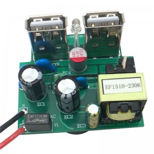 ODM Charger Pcb Suppliers Manufacturer –  Plug Mobile Charger USB A 5V 2.4amp Dual USB Socket Power Circuit Board PCB – LMO