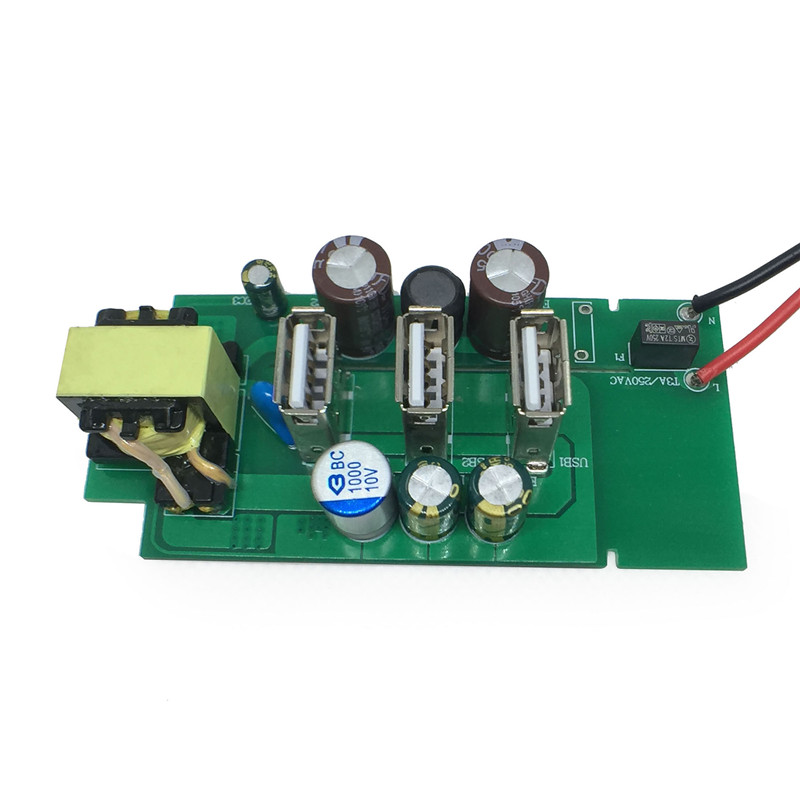 China wholesale Charger Pcba Supplier –  Multi Port USB 5V 3.4A Charging Socket Module PCB Board       – LMO
