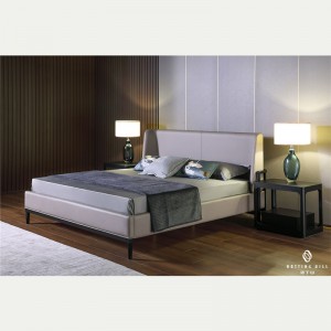 Modern Fabric Double Bedroom Set without Mattress