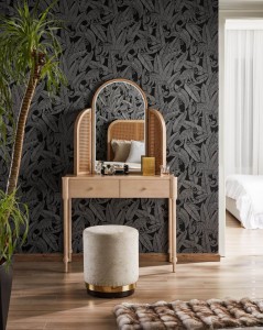 Buy Best Cream Velvet Bed Manufacturers –  Rattan Bedroom Dresser with mirror – Notting Hill Furniture