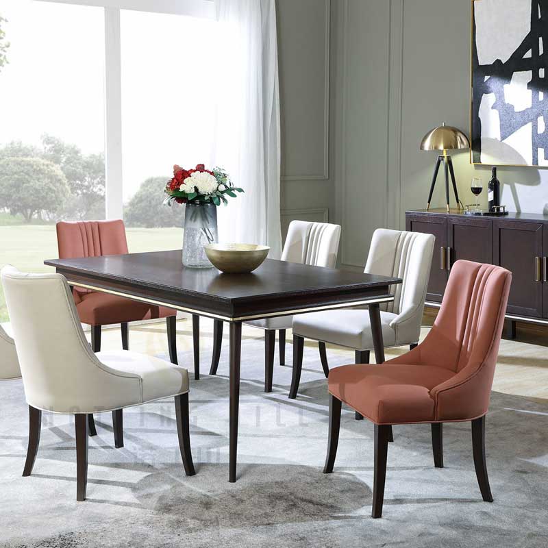 China High Quality Leisure Chair Supplier –  6 – Person Solid Wood Dining Set – Notting Hill Furniture