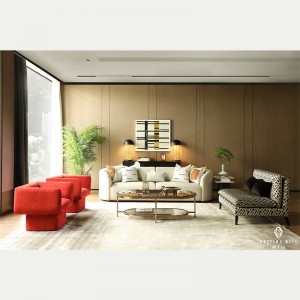 Living Room Sofa Set with Oval Coffee Table