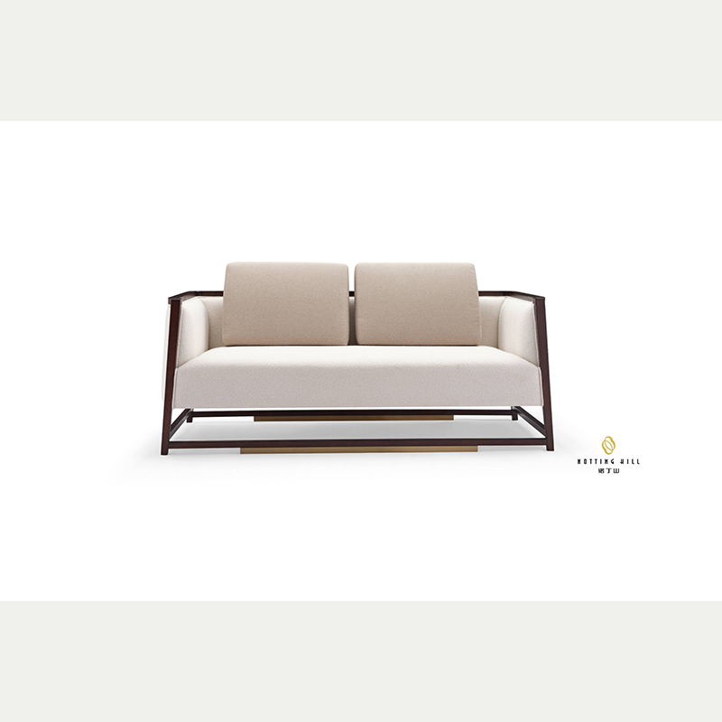 Timeless Charm of Red Oak Two-Seater Sofa