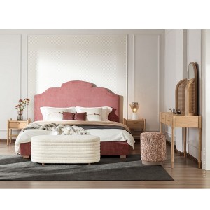 China High Quality Real Leather Beds Suppliers –  Modern Upholstered Bed Princess Bedroom – Notting Hill Furniture