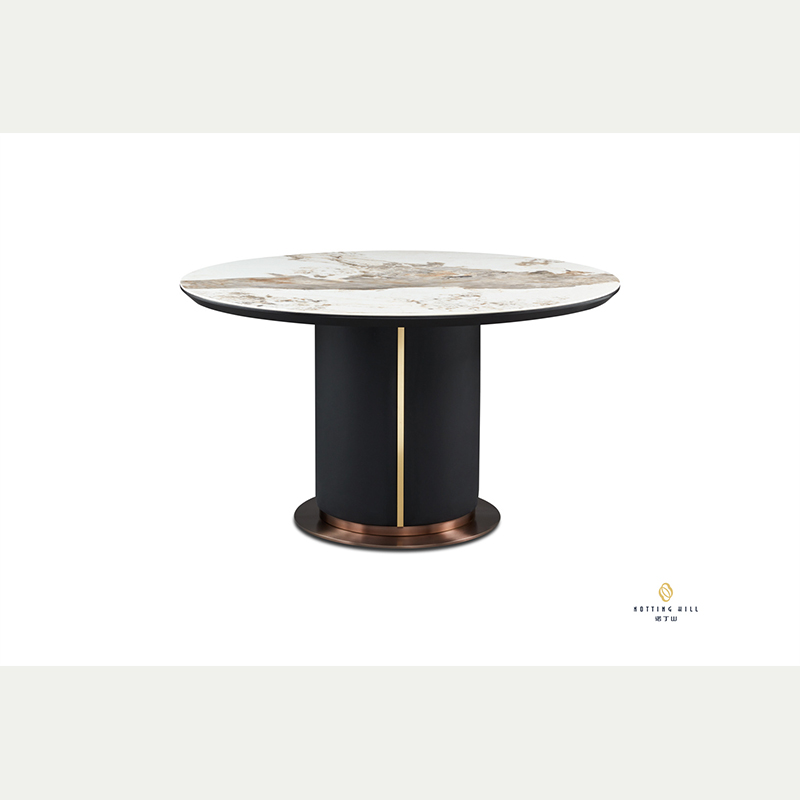 Round Dining Table & Chair Set with Sintered Stone Top