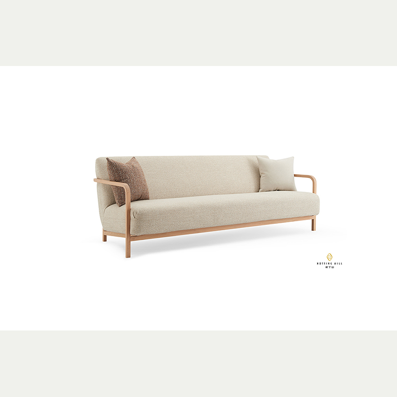 New Solid Wood Frame Upholstered Sofa