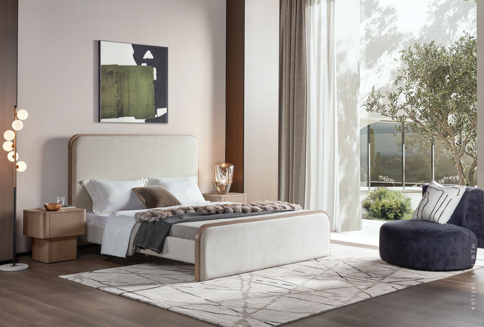 Buy Best Double Bed Furniture Manufacturer –  Hot Sales Modern Upholstered Bedroom Set – Notting Hill Furniture