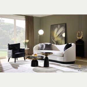Living Room Curved Couch Sofa Set