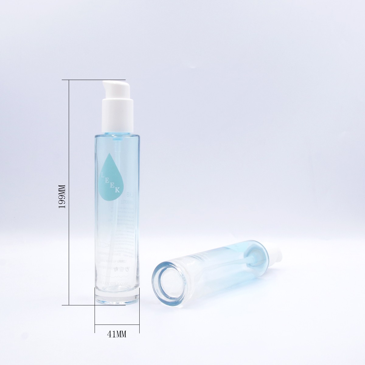 120ml sleek straight-sided cylindrical pump lotion galss bottle