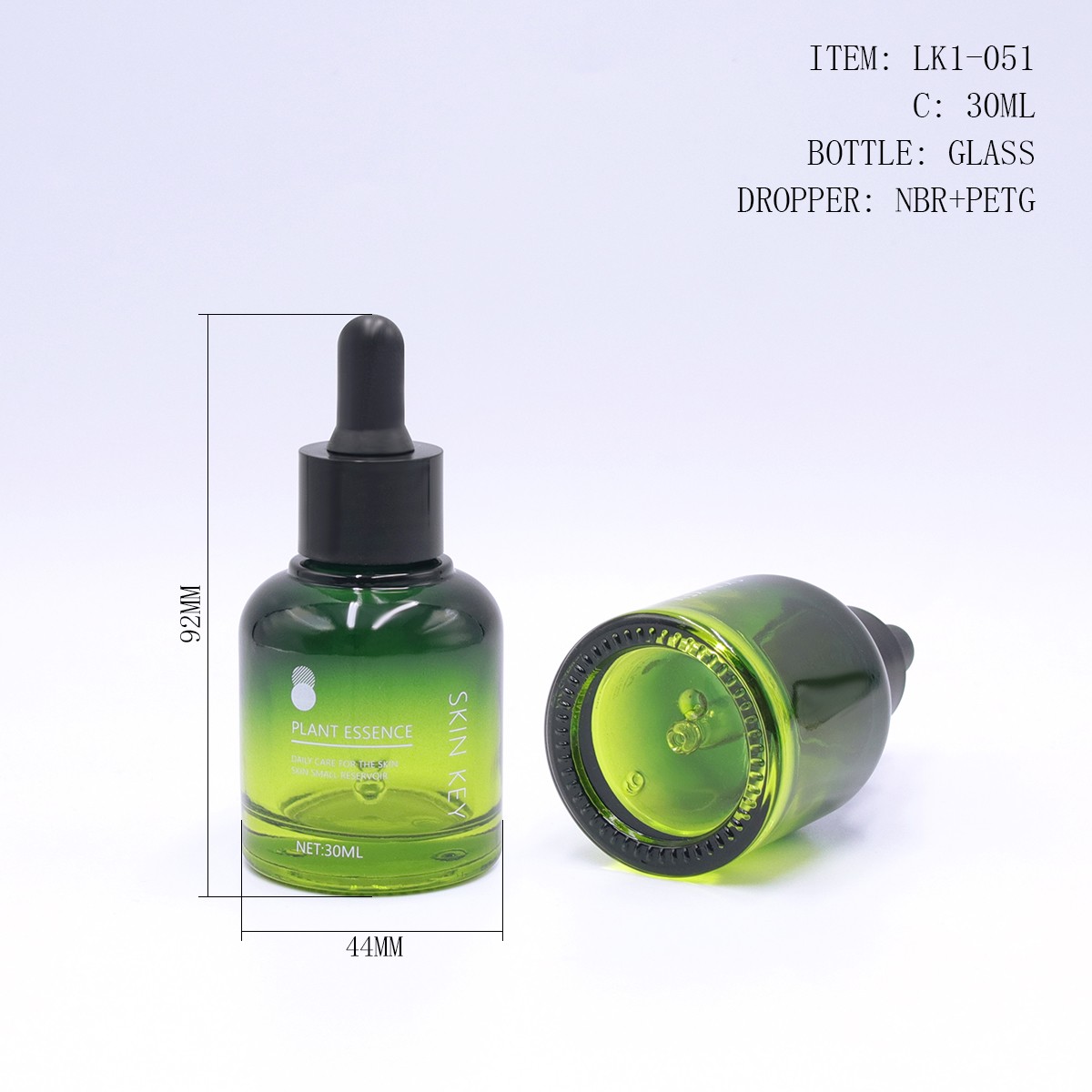 30ml round shoulder essence bottle (chunky style)