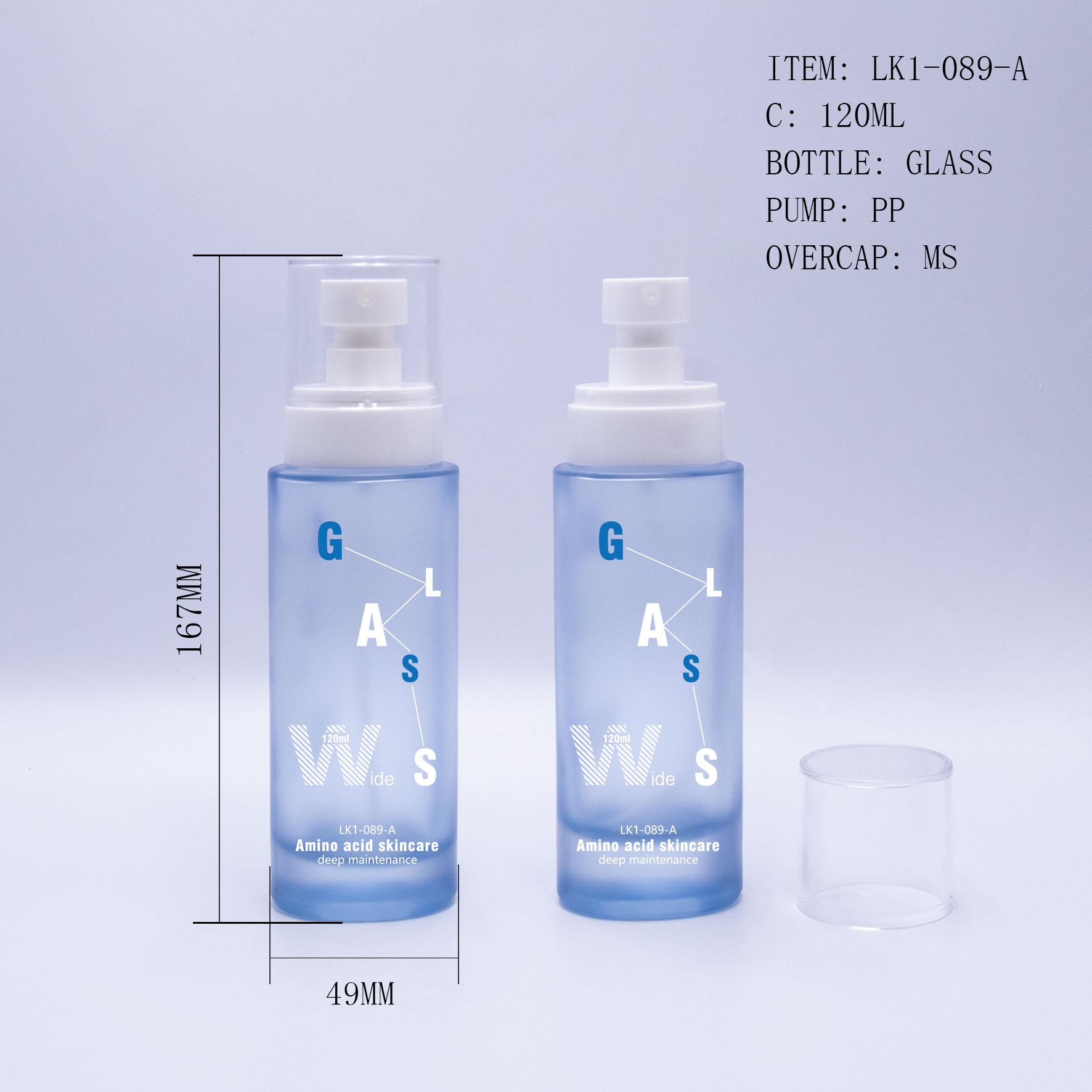 120ml triangle glass bottle(SF-262W7)