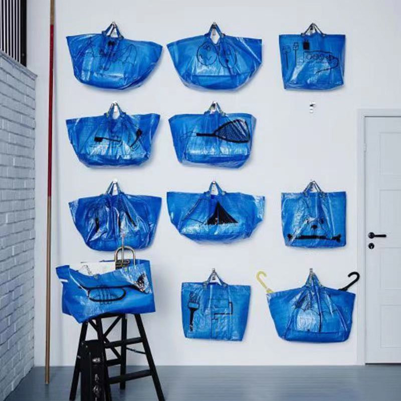 4-Pack Storage Bag Extra Large Heavy Duty Zipped Reusable Blue Moving Bags