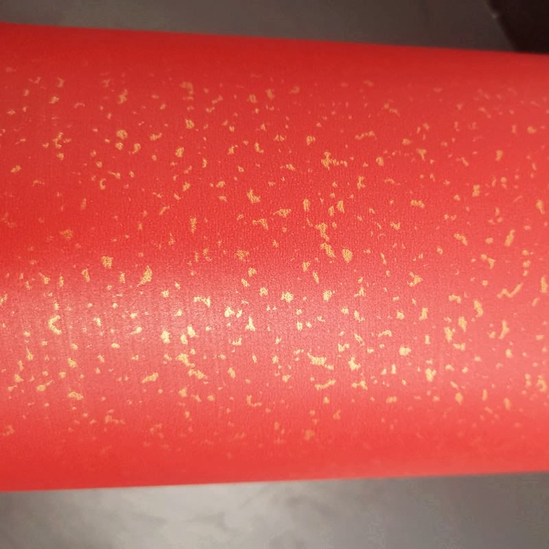 18 Years Factory Removable Adhesive Paper - Chinese Red Gold Flutter Paper – Shawei