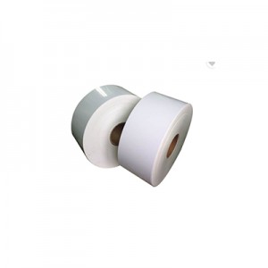 Unprinted self adhesive paper material semi glossyyellow glassine sticker paper roll material