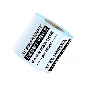 CHINA ROLL FACTORY WATER-PROOF OIL-PROOF SCRATCH-PROOF HEAT SENSITIVE STICKER LABEL SELF ADHESIVE THERMAL PAPER LABEL STICKER ROLL
