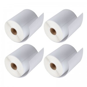 Free Sample Sticky Packing Cardboard Box Direct Thermal Labels Self Adhesive Thermal Paper Sticker