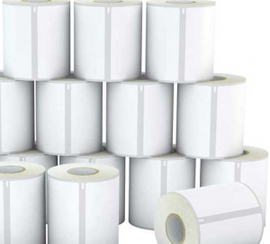 Sign Well TOP coated thermal paper self adhesive paper with yellow or white glassine release paper