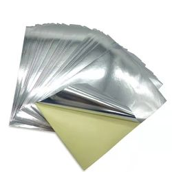 Digital Label 100gsm Glossy Sliver Aluminum Foil Paper Hot-melt Adhesive Label Sticker for Offset Printing