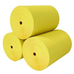 Favorable Price Size Customized Yellow Color Glassine Silicone Release Paper Jumbo Roll