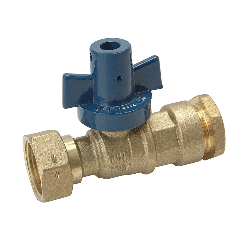 TS-919 Ball Straight Water Meter valve For PE Piping