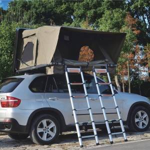 Hard top folding four-person roof tent