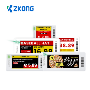 Zkong Wholesale electronic price tags multi-purpose electronic shelf label Essence 4 color eink display