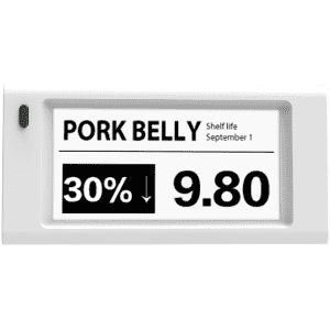 Zkong 2.13 inch e-ink price tag LED light supermarket electronic shelf label